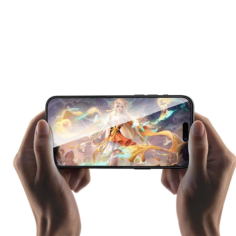 iPhone 15 Pro Max Recci RSP-A19AP Privacy Temperli Cam Ekran Koruyucu Gri