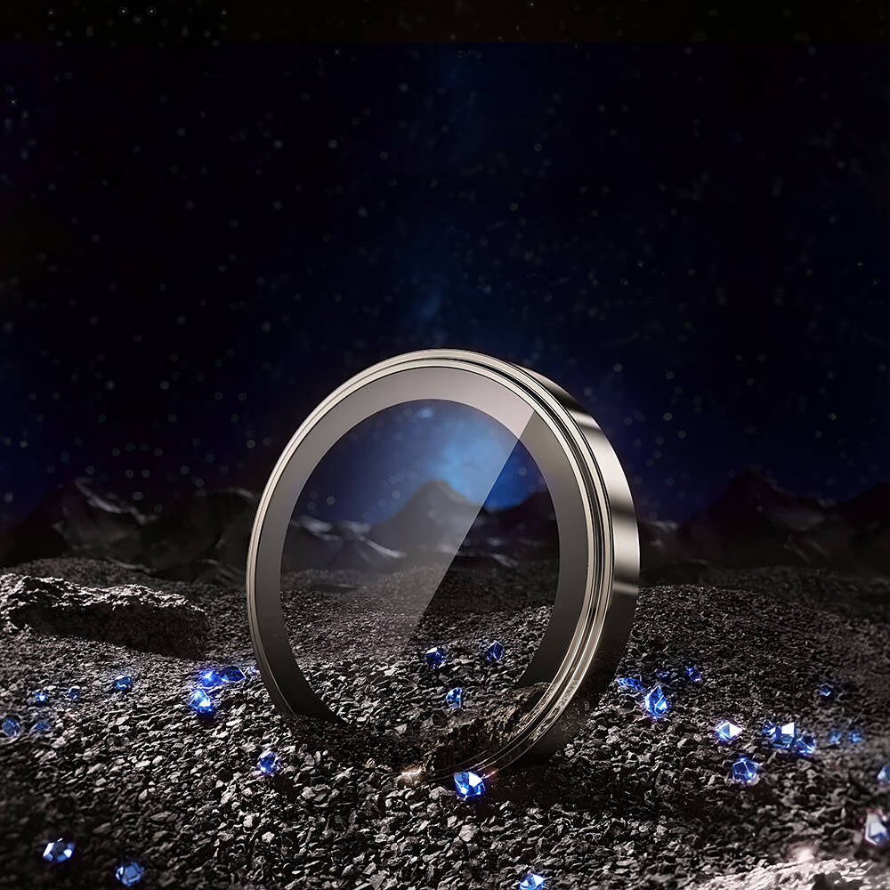 iPhone 15 Pro Max Wiwu LG-003 Lens Guard Çizilmeye Karşı Dayanıklı Safir Kamera Lens Koruyucu Titanyum-Beyaz