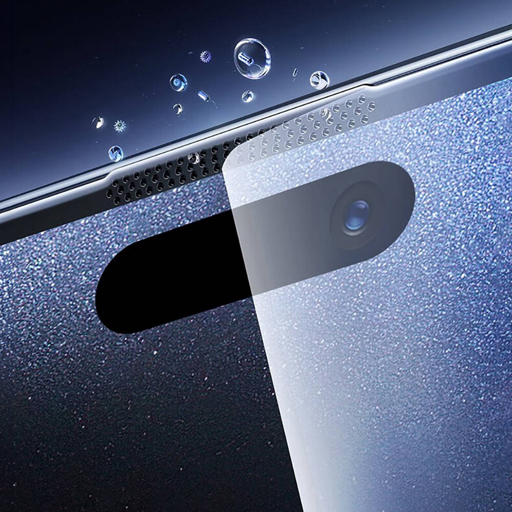 iPhone 15 Pro Max Wiwu SQ-008 Oleofobik Easy Install Darbeye Karşı Dayanıklı Temperli Cam Ekran Koruyucu + Kolay Uygulama Aparatlı Siyah