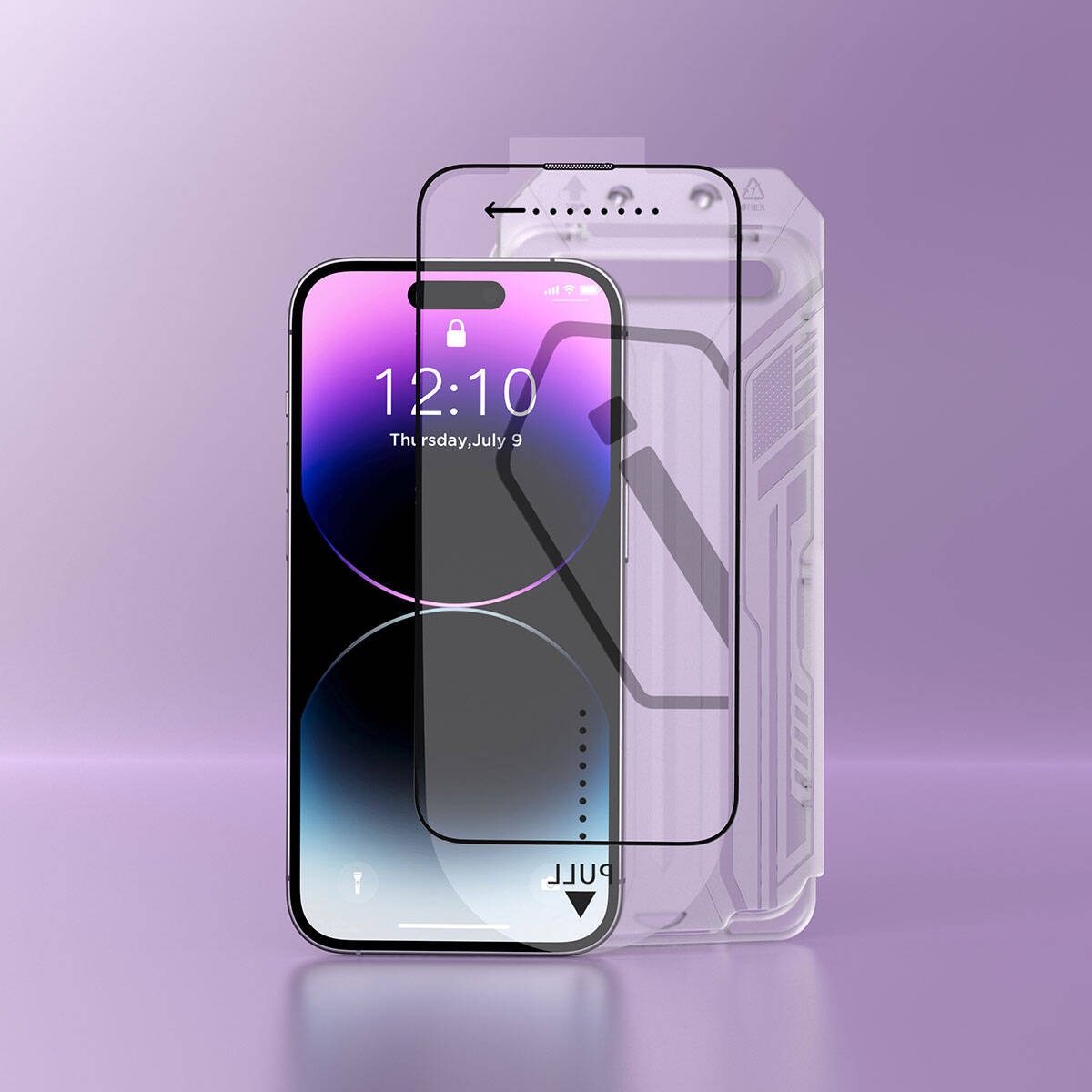 iPhone 15 Wiwu SQ-005 Easy İnstall iVista Super Hardness Ekran Koruyucu Siyah