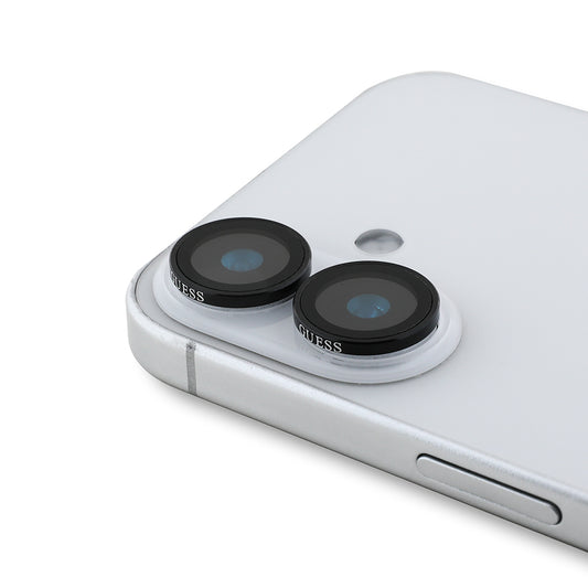 Apple iPhone 16 Guess Orjinal Lisanslı Metal Kamera Lens Koruyucu