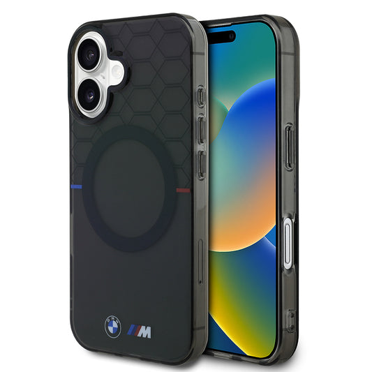 Apple iPhone 16 Kılıf BMW Magsafe Şarj Özellikli Transparan M Dizayn Orjinal Lisanslı Kapak