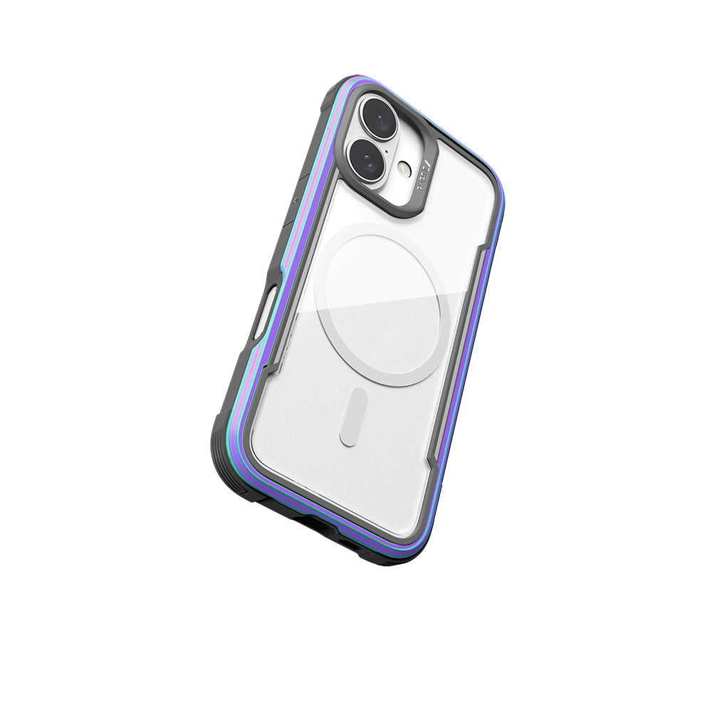 Apple iPhone 16 Kılıf M-safe Şarj Özellikli Airbagli Raptic Shield Serisi Şeffaf Arka Yüzey Kapak Colorful