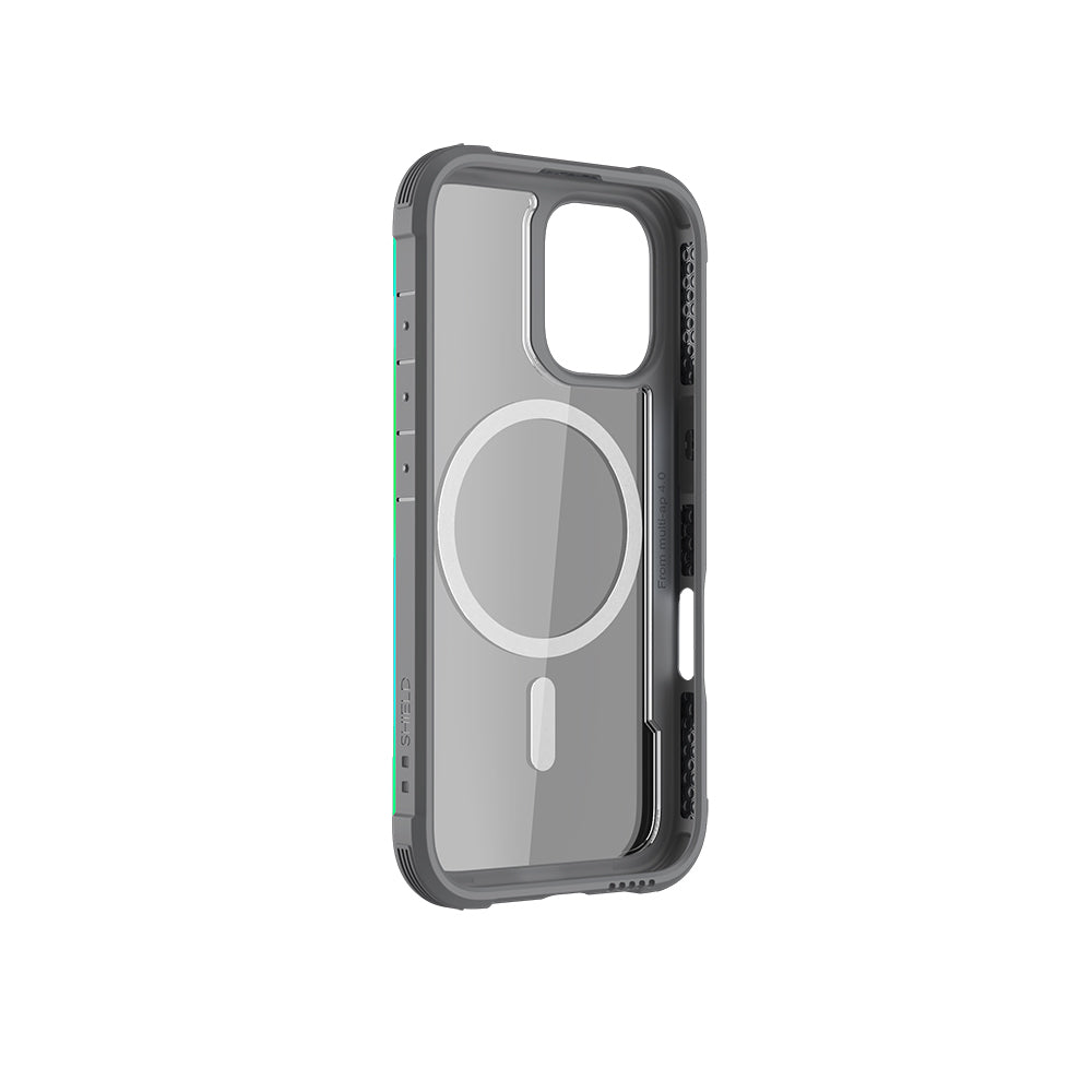 Apple iPhone 16 Kılıf M-safe Şarj Özellikli Airbagli Raptic Shield Serisi Şeffaf Arka Yüzey Kapak Yeşil