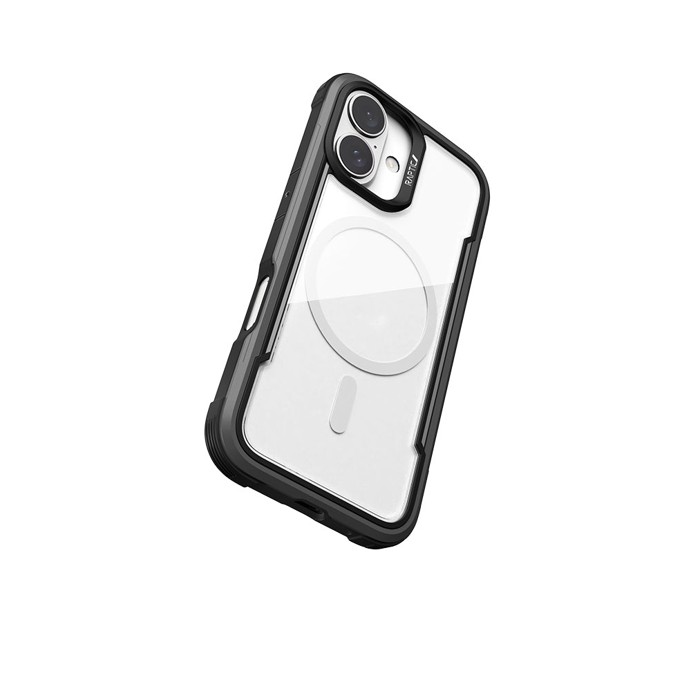 Apple iPhone 16 Kılıf M-safe Şarj Özellikli Airbagli Raptic Shield Serisi Şeffaf Arka Yüzey Kapak Colorful