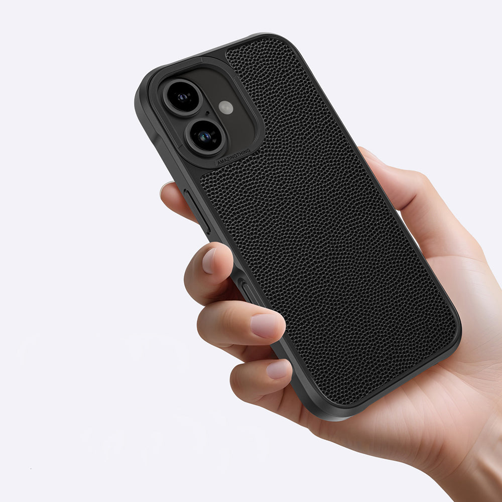 iPhone 16 Kılıf Magsafe Şarj Özellikli Amazingthing Glamour Serisi Kılıf Siyah