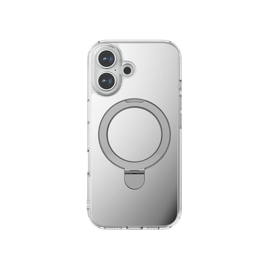 Apple iPhone 16 Kılıf M-safe Şarj Özellikli Raptic Air Stand Serisi Aynalı Arka Yüzey Standlı Kapak