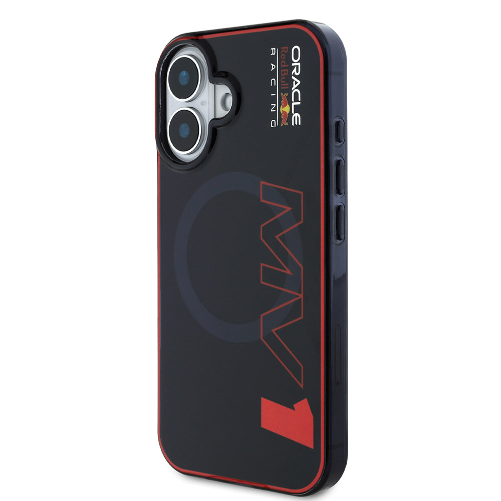 Apple iPhone 16 Kılıf Redbull Orjinal Lisanslı M-safe Şarj Özellikli Çift Katmanlı Sert PC Büyük Boy MV Kapak Lacivert