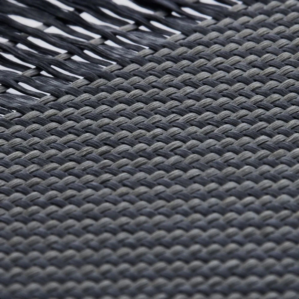 iPhone 16 Plus Kılıf Magsafe Şarj Özellikli 600D Aramid Fiber Pitaka Ultra-Slim Classic Serisi Black-Grey Twill Kılıf Siyah