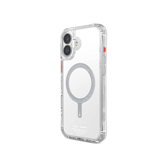 iPhone 16 Plus Kılıf Magsafe Şarj Özellikli Şeffaf Airbag Tasarımlı Skinarma Saido Kılıf Şeffaf
