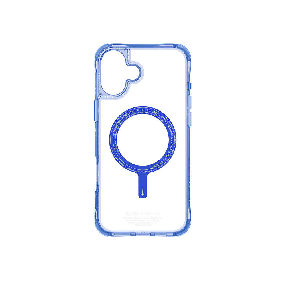 iPhone 16 Plus Kılıf Magsafe Şarj Özellikli Şeffaf Airbag Tasarımlı Skinarma Saido Kılıf Siyah