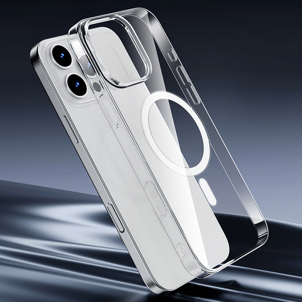 iPhone 16 Plus Kılıf Magsafe Şarj Özellikli Wiwu YXK-207 Invisible Pro Sert PC Kılıf Şeffaf