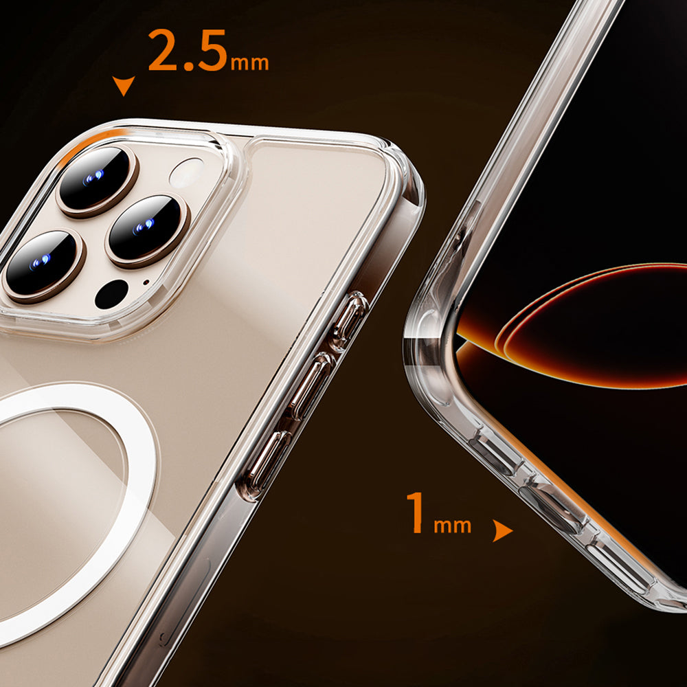 iPhone 16 Plus Kılıf Wiwu MCC-102 Magnetic Crystal Sert PC Kılıf Şeffaf