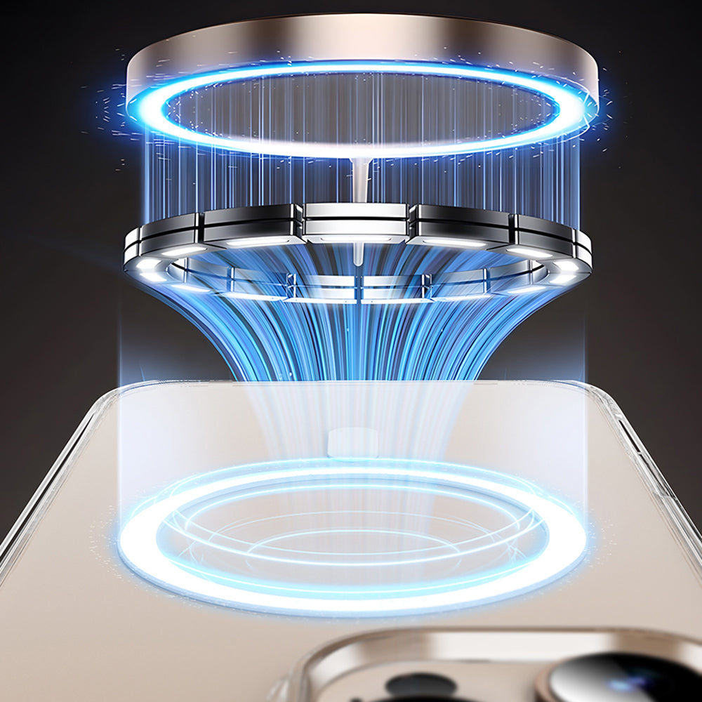 iPhone 16 Plus Kılıf Wiwu MCC-102 Magnetic Crystal Sert PC Kılıf Şeffaf