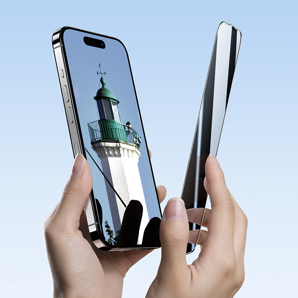 iPhone 16 Pro Benks Ultra İnce Kenarlı Ekran Koruyucu + Kolay Uygulama Aparatlı Siyah