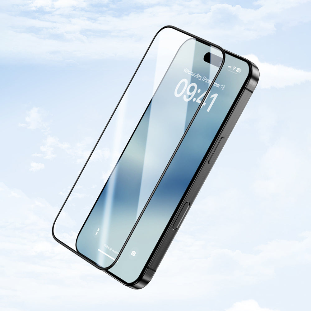 iPhone 16 Pro Benks Ultra İnce Kenarlı Ekran Koruyucu + Kolay Uygulama Aparatlı Siyah