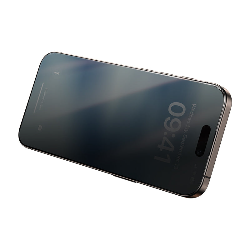 iPhone 16 Pro Benks Ultra İnce Kenarlı Privacy Hayalet Ekran Koruyucu + Kolay Uygulama Aparatlı Siyah