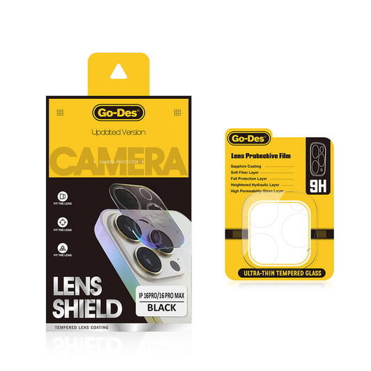 iPhone 16 Pro Go Des Lens Shield CL-17 Kamera Lens Koruyucu Şeffaf