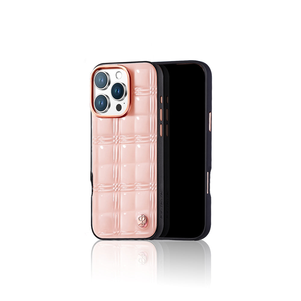 Apple iPhone 16 Pro Kılıf Askı Aparatlı Pynana Metal Grid Kapak Siyah