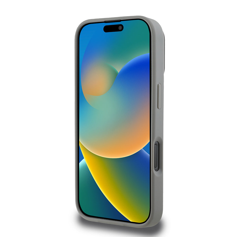 iPhone 16 Pro Kılıf DKNY Orjinal Lisanslı Magsafe Şarj Özellikli PU Deri Plain Kılıf Gri