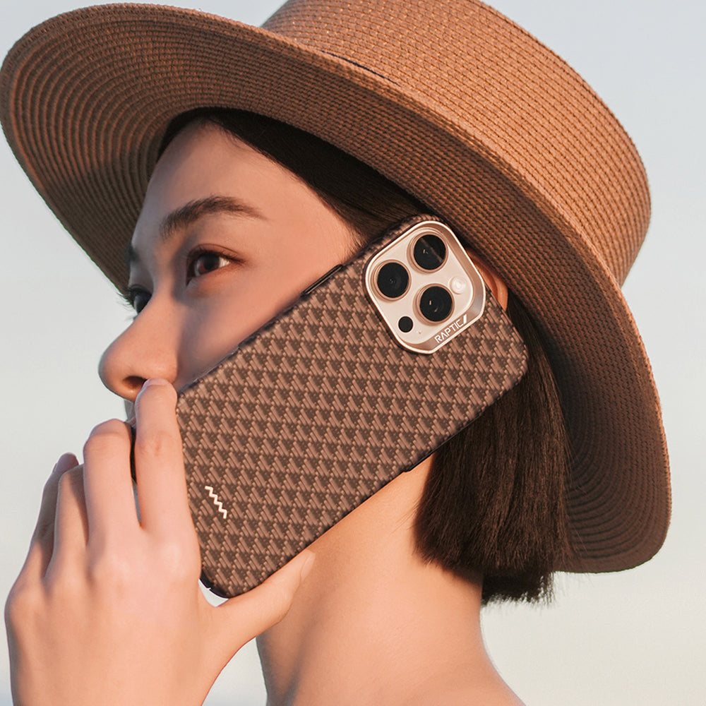 Apple iPhone 16 Pro Kılıf M-safe Şarj Özellikli Raptic Aramid Skin Origin Serisi Kapak Lacivert