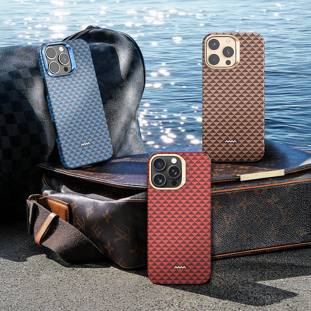 Apple iPhone 16 Pro Kılıf M-safe Şarj Özellikli Raptic Aramid Skin Origin Serisi Kapak Lacivert