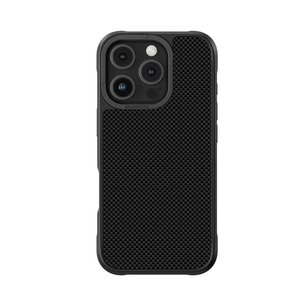 Apple iPhone 16 Pro Kılıf M-safe Şarj Özellikli 600D Aramid Fiber Amazingthing Titan Max Serisi Kapak