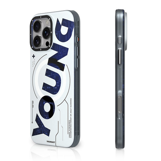 iPhone 16 Pro Kılıf Magsafe Şarj Özellikli Airbagli Çift Katmanlı Youngkit Future Serisi Kılıf Kırmızı