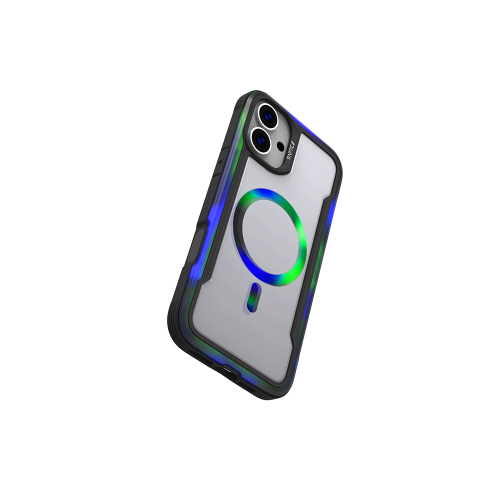 Apple iPhone 16 Pro Kılıf M-safe Şarj Özellikli Airbagli Raptic Shield 2.0 Serisi Şeffaf Arka Yüzey Kapak Beyaz