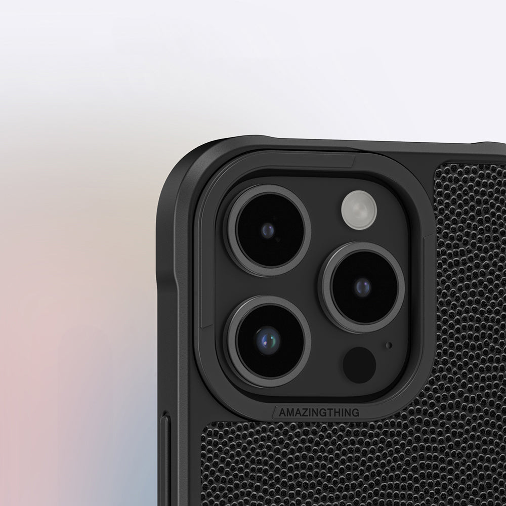 iPhone 16 Pro Kılıf Magsafe Şarj Özellikli Amazingthing Glamour Serisi Kılıf Siyah