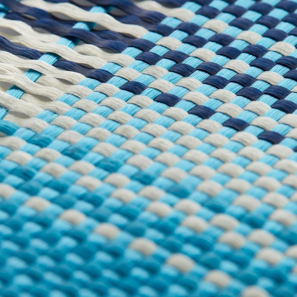 iPhone 16 Pro Kılıf Magsafe Şarj Özellikli Aramid Fiber Pitaka Tactile Woven Sunset-Moonrise Serisi Moonrise Kılıf Mavi