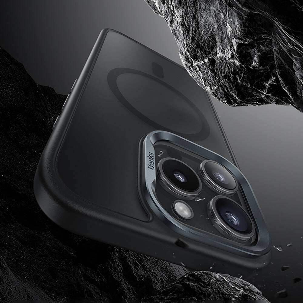 iPhone 16 Pro Max Kılıf Magsafe Şarj Özellikli Benks Mist Protective Kılıf Gri