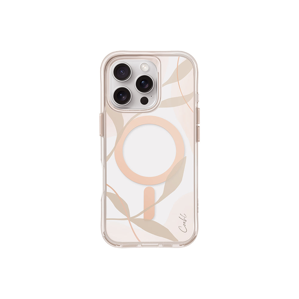 Apple iPhone 16 Pro Kılıf M-safe Şarj Özellikli Şeffaf Arka Yüzey Coehl Verdure Kapak