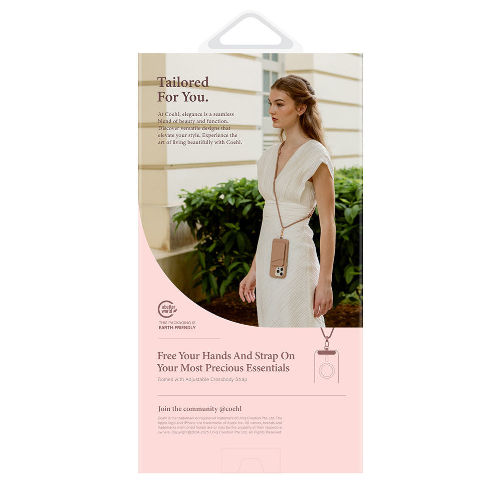 iPhone 16 Pro Kılıf Magsafe Şarj Özellikli Soft Arka Yüzey Askı İpli Coehl Creme Kılıf Gri