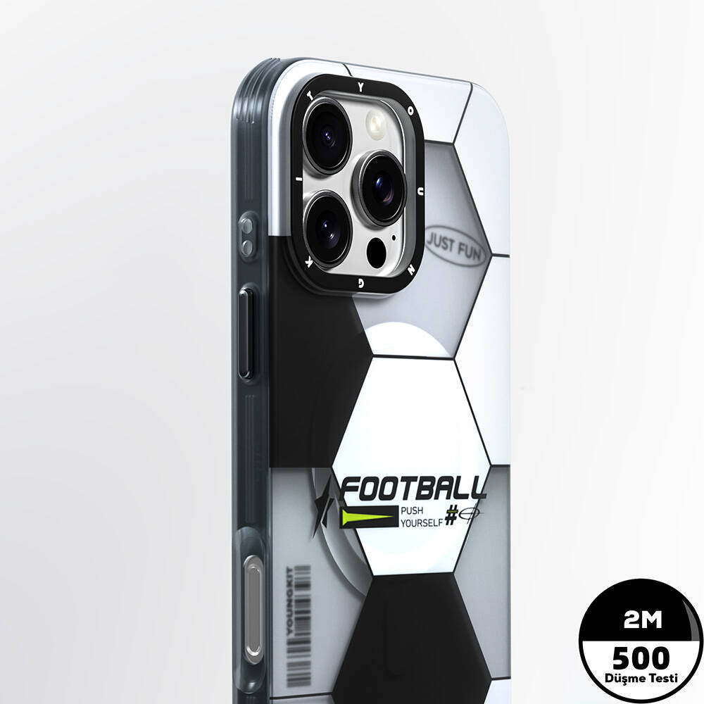 iPhone 16 Pro Kılıf Magsafe Şarj Özellikli Spor Tasarımlı Youngkit Dynamic Serisi Kılıf Kahverengi