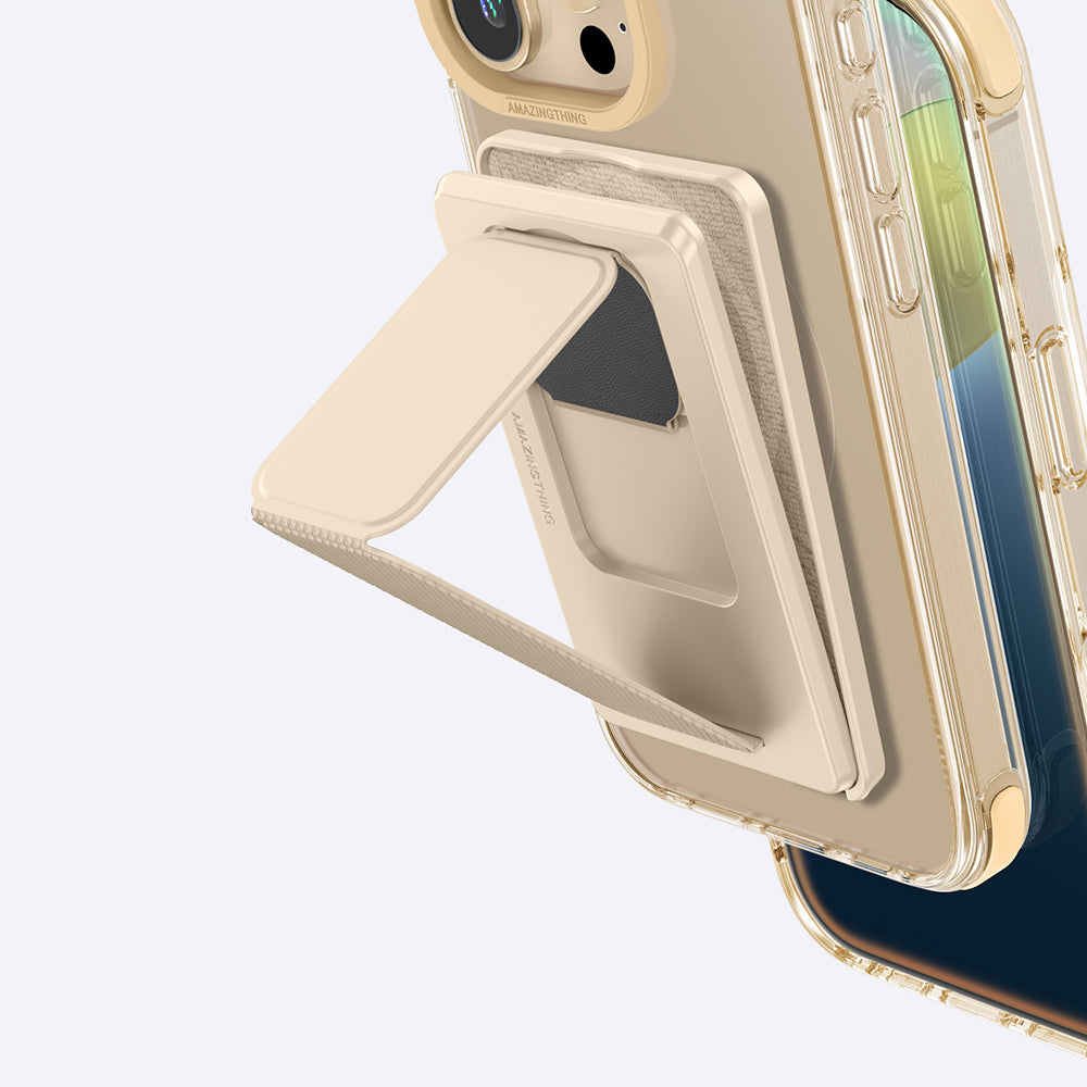 iPhone 16 Pro Kılıf Magsafe Şarj Özellikli Standlı Kartlıklı Set Amazingthing Omni Adventure Serisi Kılıf Rose Gold