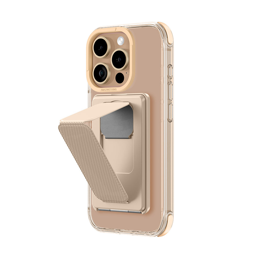 iPhone 16 Pro Kılıf Magsafe Şarj Özellikli Standlı Kartlıklı Set Amazingthing Omni Adventure Serisi Kılıf Gri