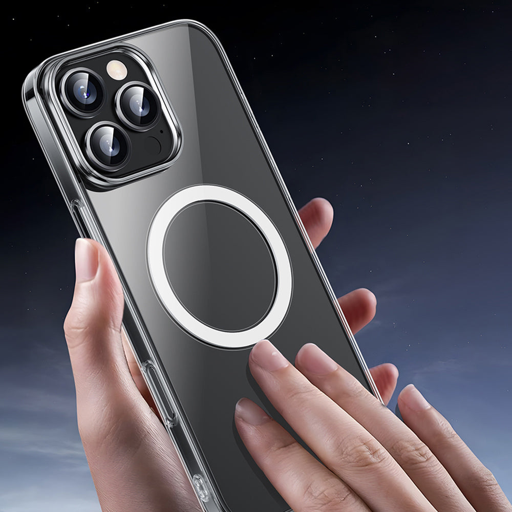 iPhone 16 Pro Kılıf Magsafe Şarj Özellikli Wiwu YXK-207 Invisible Pro Sert PC Kılıf Şeffaf