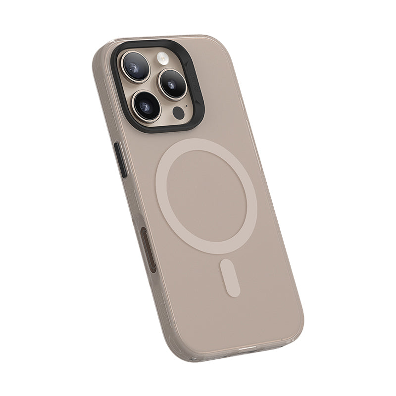 iPhone 16 Pro Kılıf Magsafe Şarj Özellikli Yeni Seri Benks Lucid Armor Kılıf Gold