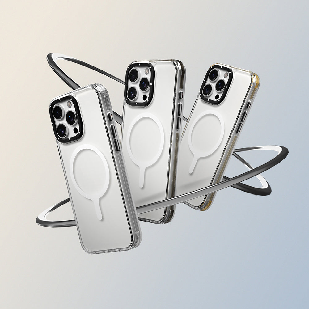 iPhone 16 Pro Kılıf Magsafe Şarj Özellikli YoungKit Crystal Color Serisi Kılıf Şeffaf