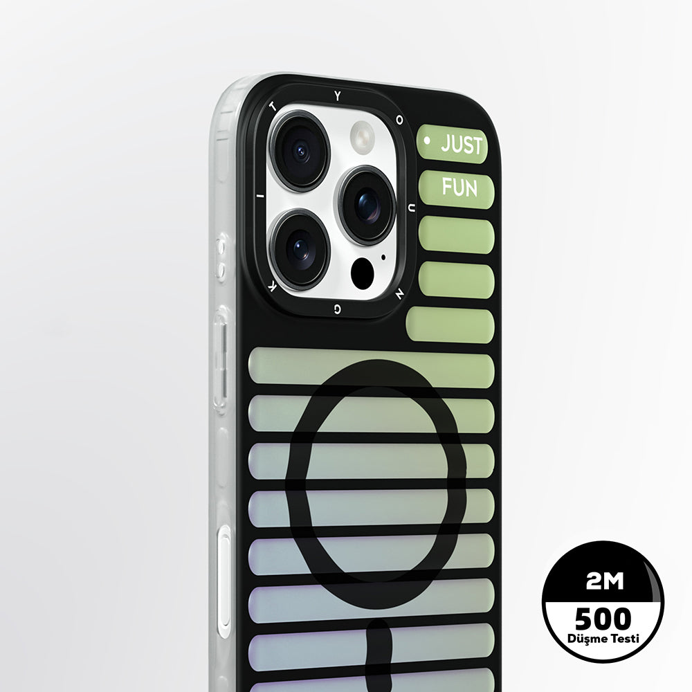 Apple iPhone 16 Pro Kılıf M-safe Şarj Özellikli Youngkit Geek Serisi Kapak Siyah