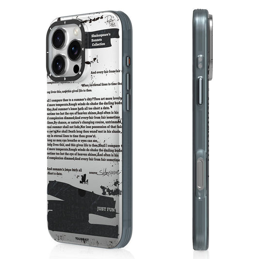 Apple iPhone 16 Pro Kılıf M-safe Şarj Özellikli Youngkit Literary Serisi Shakespeare Kapak