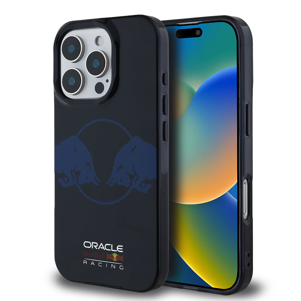 Apple iPhone 16 Pro Kılıf Redbull Orjinal Lisanslı M-safe Şarj Özellikli IML Çift Boğa Baskılı Sert PC  Kapak Lacivert