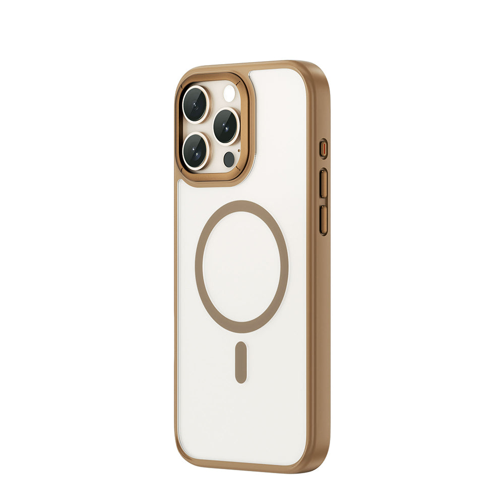 iPhone 16 Pro Kılıf Wiwu FGG-012 ArmorPro Serisi Magsafe Şarj Özellikli Parmak İzi Bırakmayan Kılıf Gri