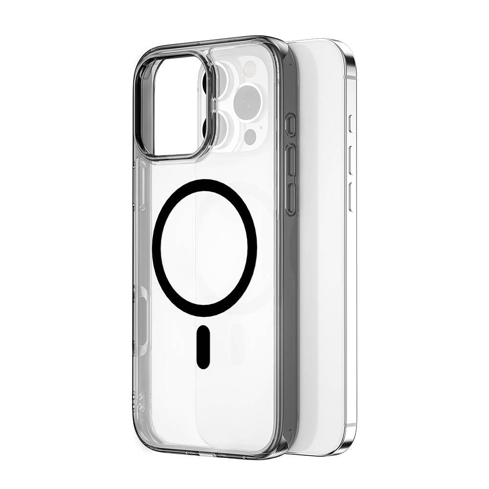 iPhone 16 Pro Kılıf Wiwu MCC-101 iShield Pro Serisi Magsafe Şarj Özellikli Crystal Sert PC Kılıf Siyah