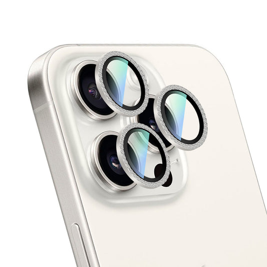 Apple iPhone 16 Pro Max CaseWorld Alloy Sparkling Diamond Serisi Taşlı Lens Koruyucu