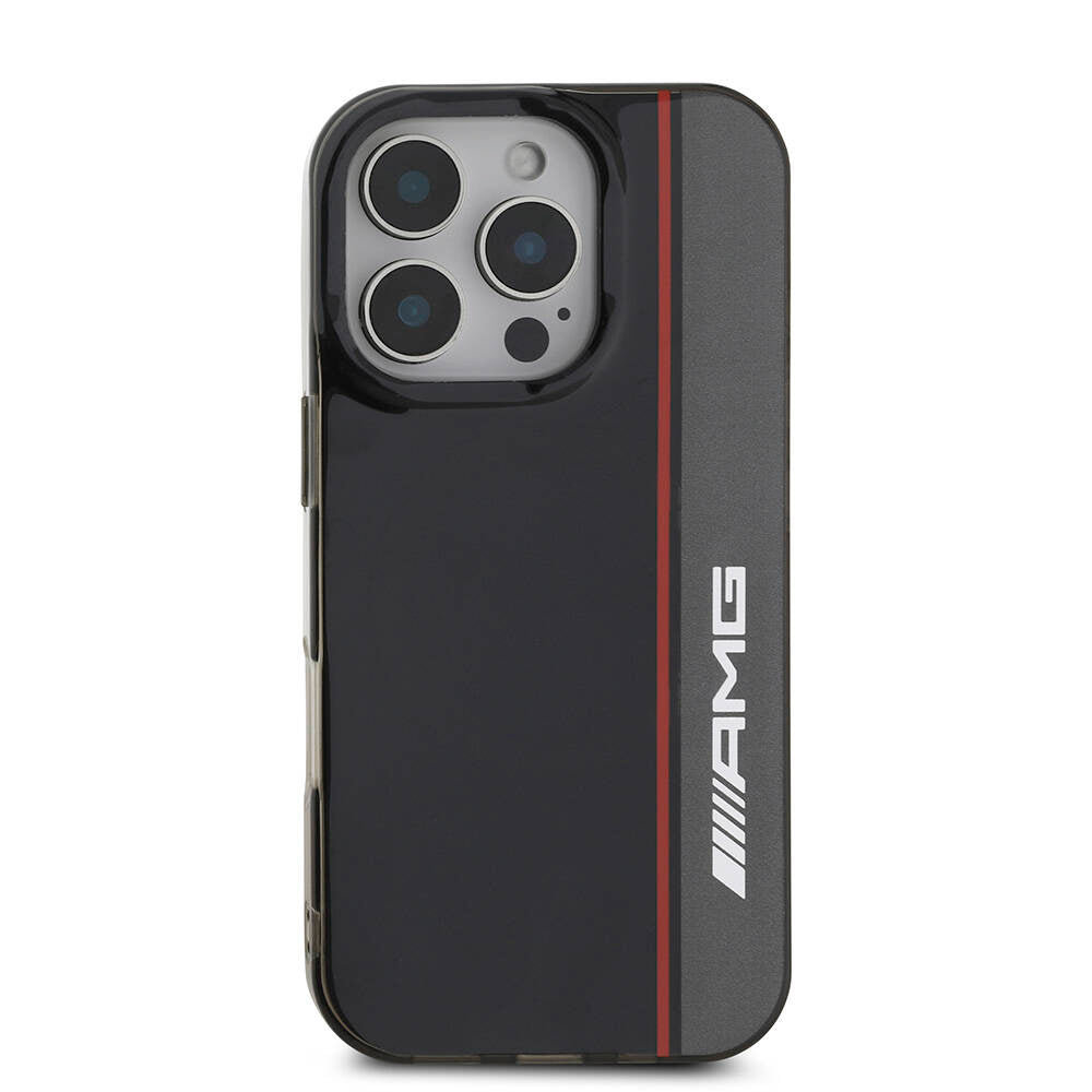 iPhone 16 Pro Max Kılıf AMG Orjinal Lisanslı Magsafe Şarj Özellikli IML Baskı Logolu Çift Katmanlı Bow Lines Kılıf Beyaz