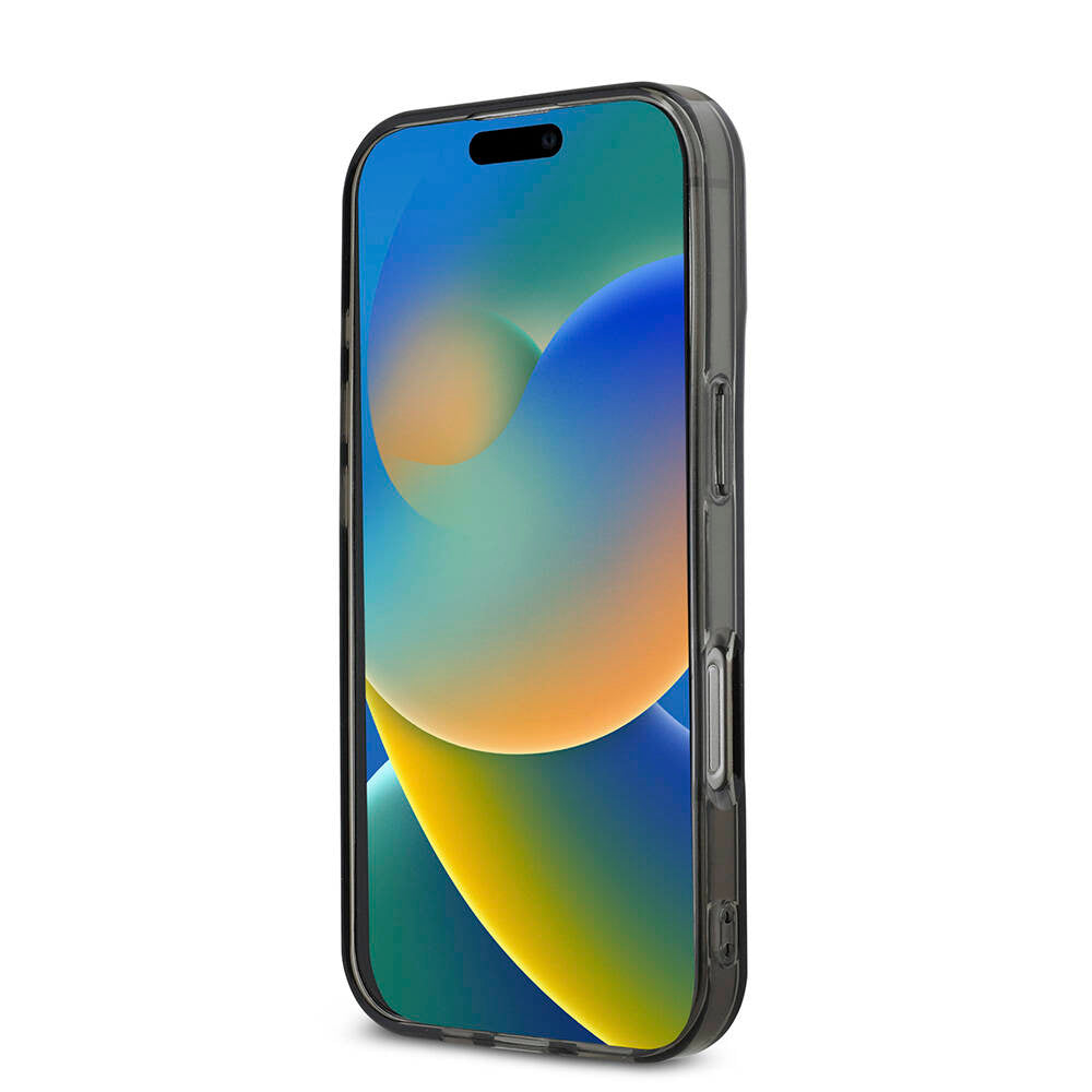 iPhone 16 Pro Max Kılıf AMG Orjinal Lisanslı Magsafe Şarj Özellikli IML Baskı Logolu Çift Katmanlı Bow Lines Kılıf Siyah