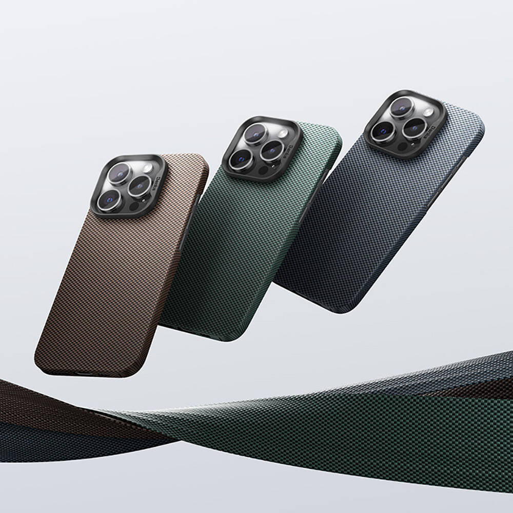 iPhone 16 Pro Max Kılıf Magsafe Şarj Özellikli Benks ArmorTint Serisi ArmorAir Kevlar Kılıf Yeşil