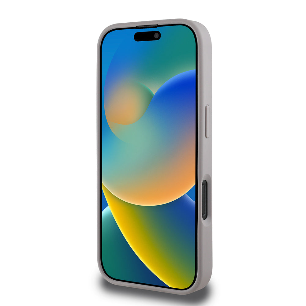 Apple iPhone 16 Pro Max Kılıf Guess Orjinal Lisanslı Gül Baskılı Büyük Metal Logo Dizaynlı Kapak Mor